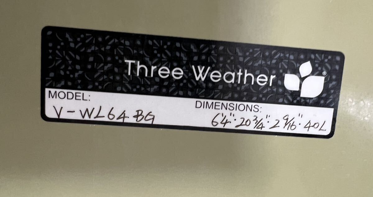 △ 良品 ThreeWeather winglet スリーウィザー サーフボード V-WL64BG 6.4 20 3/4 2 9/16 40L 直接引き取り推進_画像9