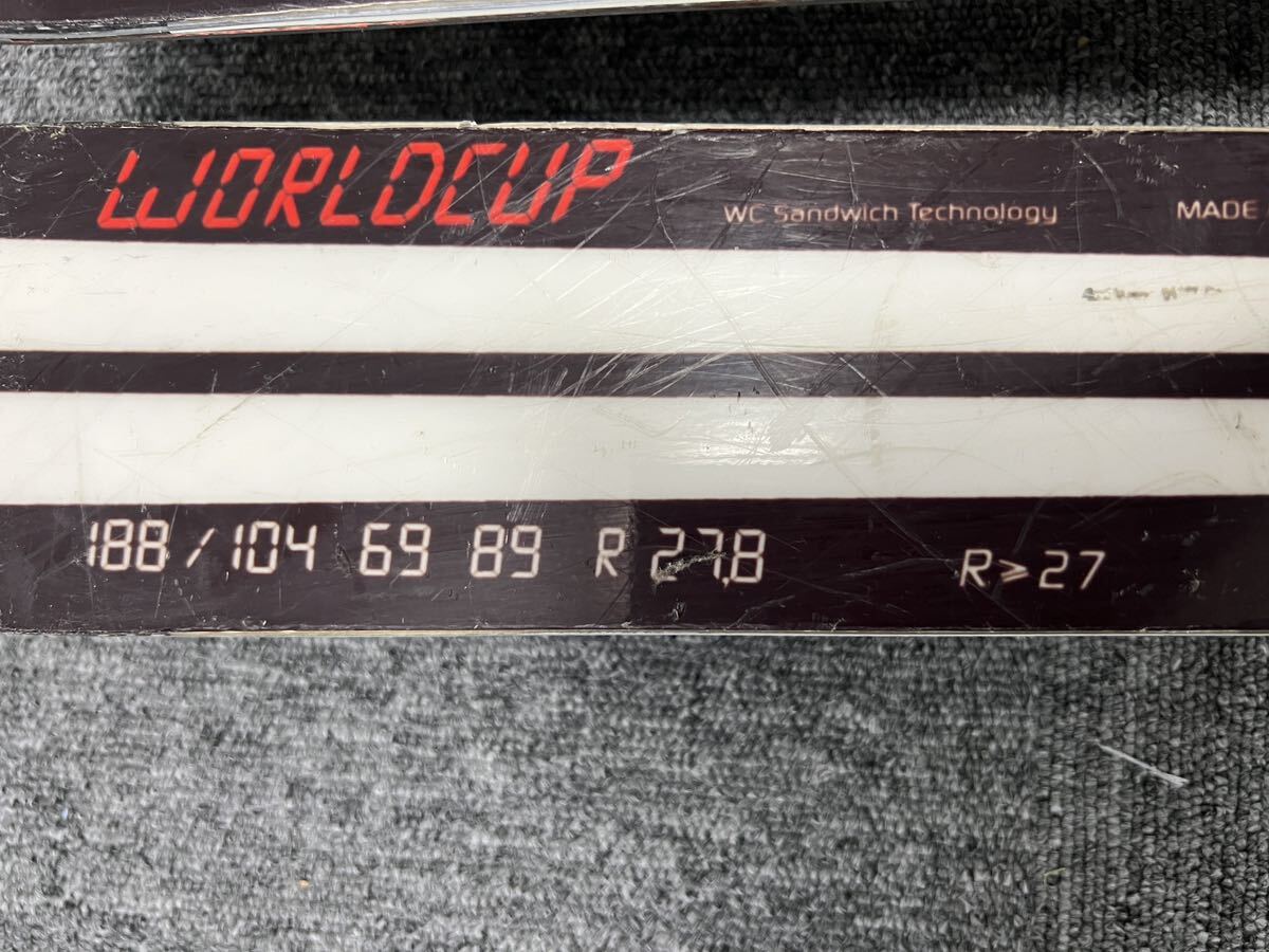 △ HEAD I.GS RD WORLDCUP 188cm Ｒ≧27 18X ビンディング ヘッド ワールドカップ スキー板 スキー の画像5