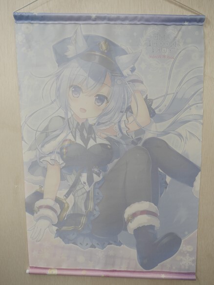 xC3 C95 (あめとゆき) あめ のち ゆき 駅長キツネさんB2タペストリー_画像2