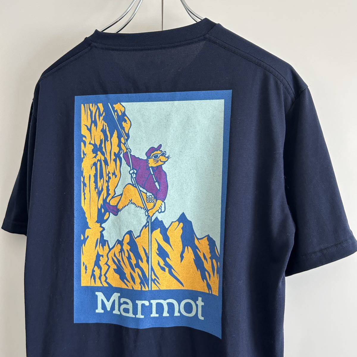 Marmot マーモット ドライ Tシャツ XL ビッグプリント アウトドア 大きいサイズ_画像1