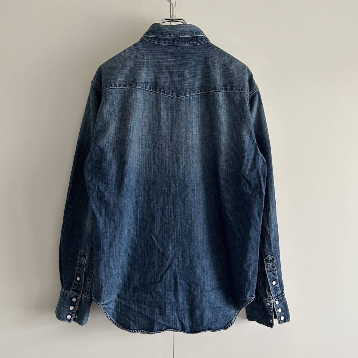 Levi's RED TAB リーバイスレッドタブ デニムシャツ ウエスタンシャツ XL ユーズド加工 古着 大きいサイズ_画像7