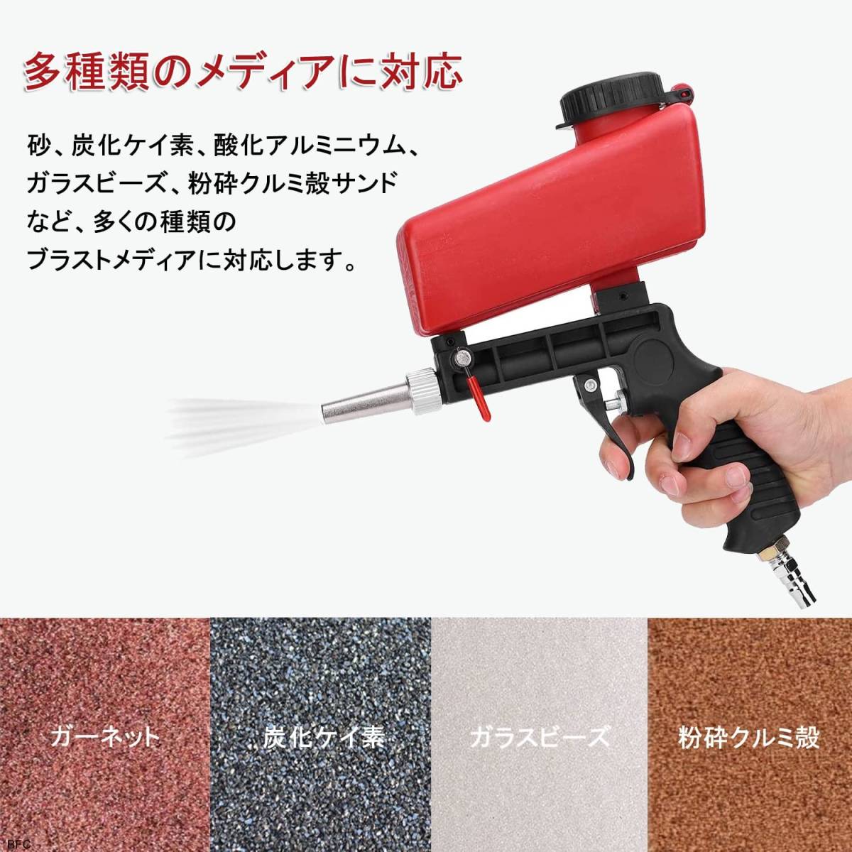 サンドブラストガン ショットブラスト 重力式 サビ落とし 砂吹き 錆取り 塗装剥がし DIY 送料無料