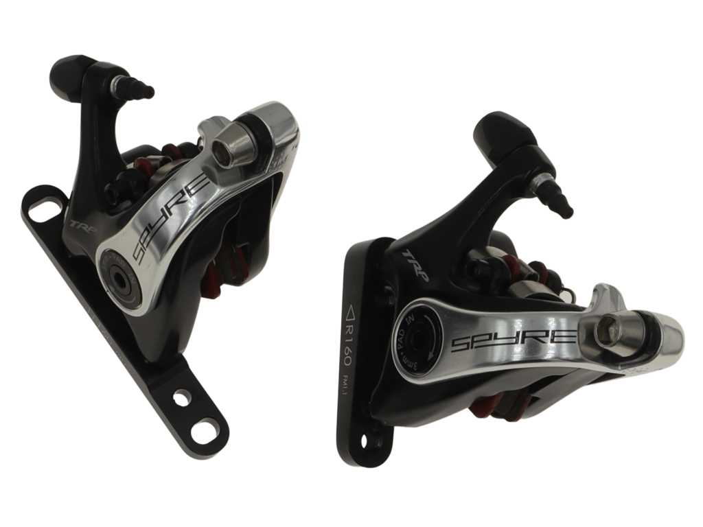 TRP Spyre machine disk brake caliper Flat Mount rom and rear (before and after) 1SET 160mm rotor - Taiwan from shipping 