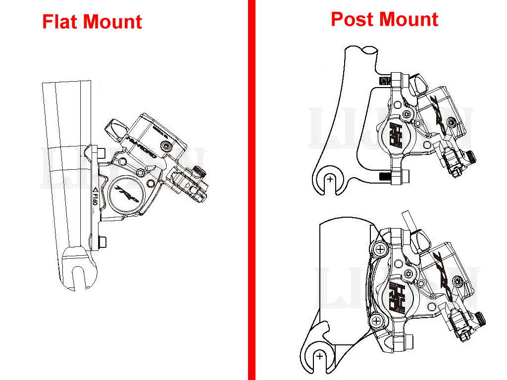 TRP Spyre machine disk brake caliper Flat Mount rom and rear (before and after) 1SET 160mm rotor - Taiwan from shipping 