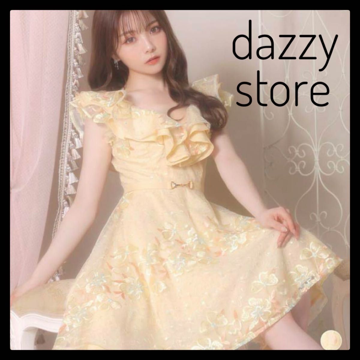 dazzystore デイジーストア エアリーフラワー 刺繍フリルベルト dazzystore デイジーストア エアリーフラワー 刺繍フリルベルト