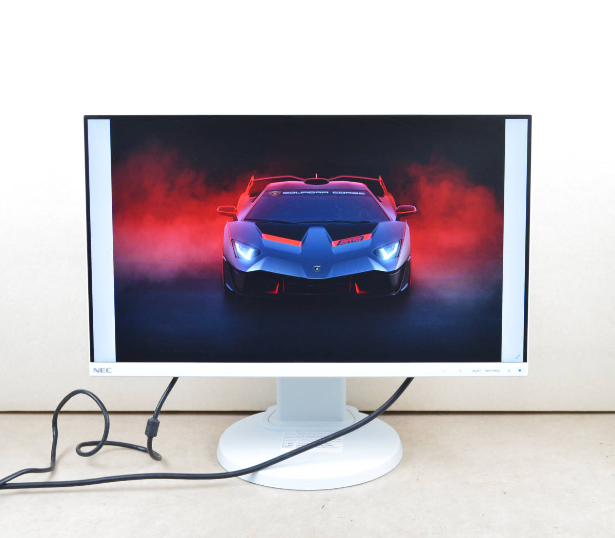 超狭額　NEC　21.5型ワイド　E221N　フルHD　ゲーミング　HDMI　IPSパネル　回転・従型表示　スピーカー　LED　ディスプレイ　⑥_画像1