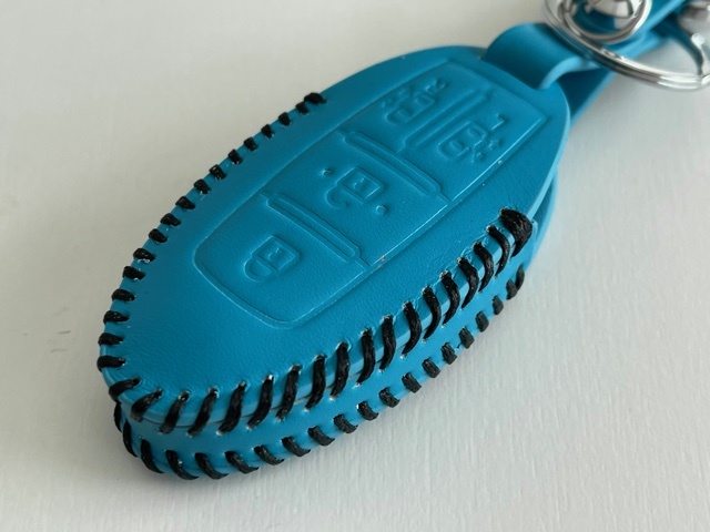  телячья кожа идеально подходит чехол для ключей Delica Mini eK cross темп Mitsubishi умный ключ "умный" ключ дистанционный ключ бирюзовый bru цвет 1