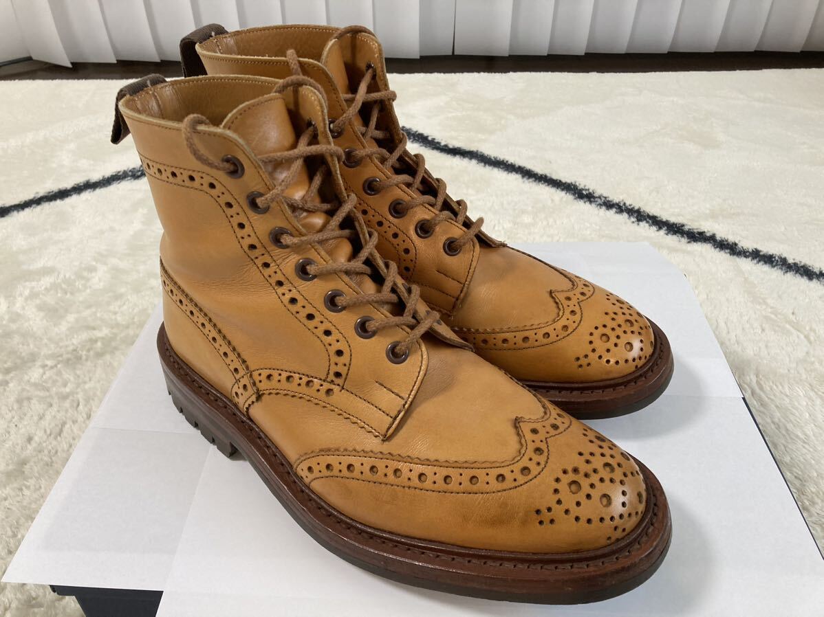 TRICKER'S M2508 MALTON ACORN ANTIQUE トリッカーズ カントリーブーツ エイコーンアンティーク コマンドソール UK7 箱袋付 美品_画像5