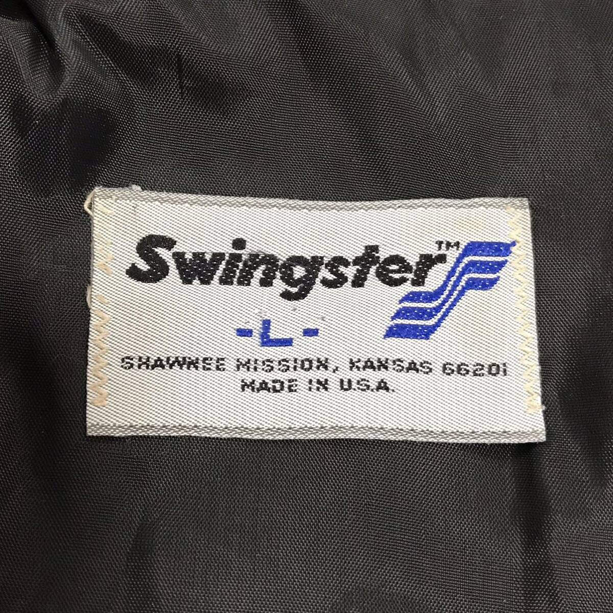 USA製 Snap-on スナップオン Swingster 刺繍 ナイロンジャケット ブルゾン レーシングジャケット US古着 Lサイズ_画像10