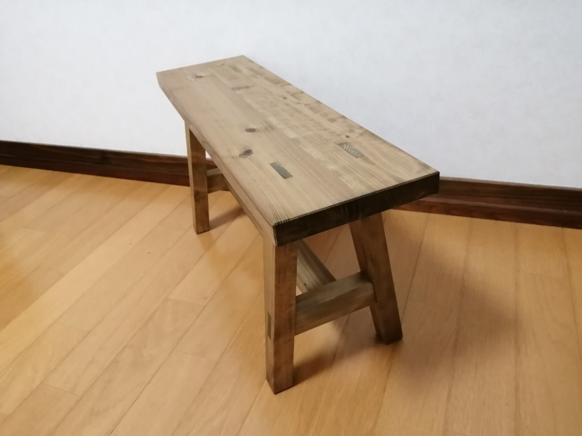 専用出品　２点セット　木製スツール座面幅30cm×高さ47cm　フラワースタンド幅58cm×高さ35cm　_画像7