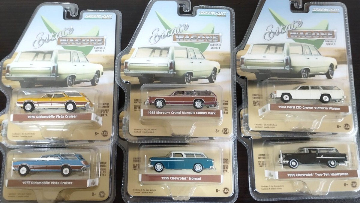 TADCT　GREENLIGHT グリーンライト 1/64 Estate WAGONS 6個セット_画像1