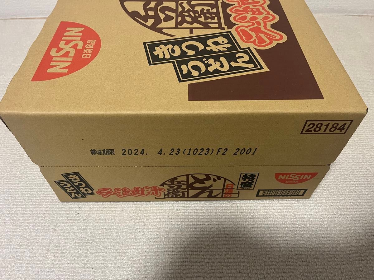 1ケース未開封　日清のどん兵衛 特盛ラー油肉汁きつねうどん 150g ×12個 日清食品