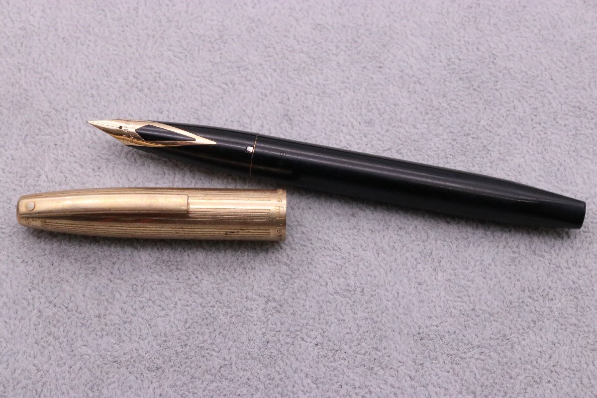 【中古美品】SHEAFFER シェーファー インペリアル 万年筆 14K インレイニブ タッチダウン式 吸引 12K GF【1円~】_画像1