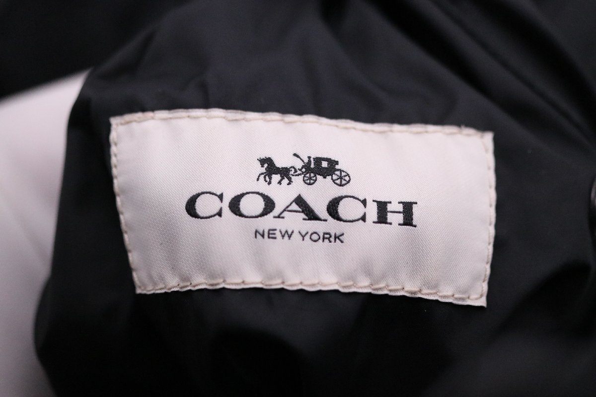 【中古美品】COACH コーチ REV NYLON JKT F67006 リバーシブル シグネチャー マウンテンパーカー ナイロン ジャケット ブラック【漂亮】_画像6