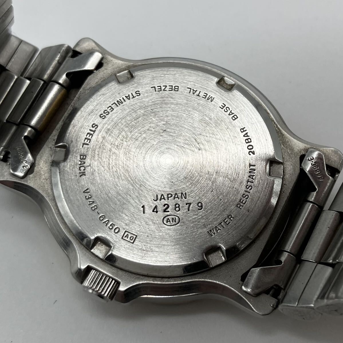 ◯【売り切り】ALBA（アルバ）メンズ腕時計 AQUA GEAR アクアギア V348-6A50 QZ ※ジャンク品_画像5
