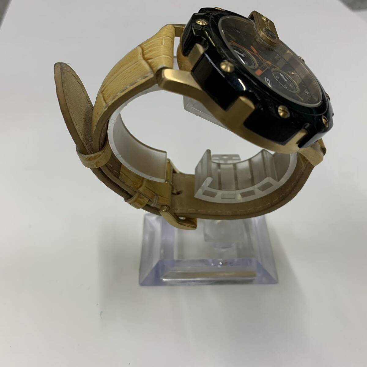 □【売り切り】D&G DOLCE&GABBANA クロノグラフ TIME メンズ 腕時計の画像3