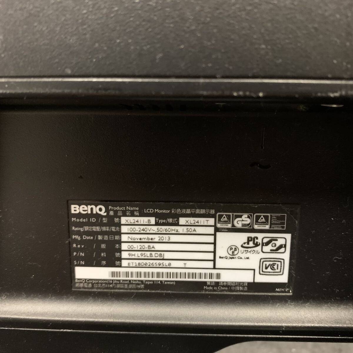 ◯【売り切り】BenQ（ベンキュー）液晶モニター ディスプレイ XL241 1 -B 2013年製《直接手渡し歓迎》の画像3