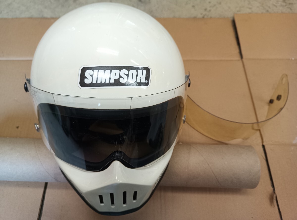 ビンテージ！ シンプソン M30 SIMPSON 80s 当時物 予備シールド付き ビンテージヘルメット フルフェイスの画像5