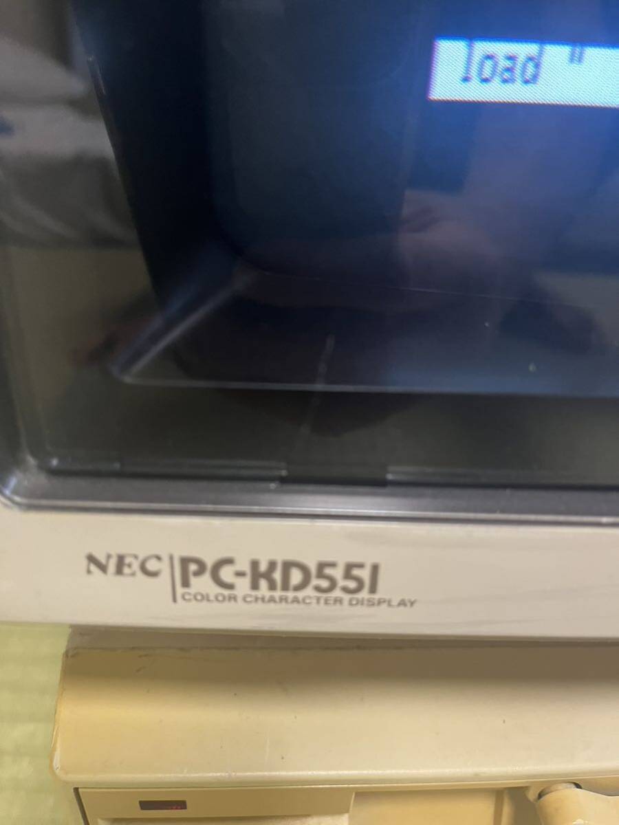レトロパソコンモニター NEC PC-KD551起動し写りましたがジャンク_画像2
