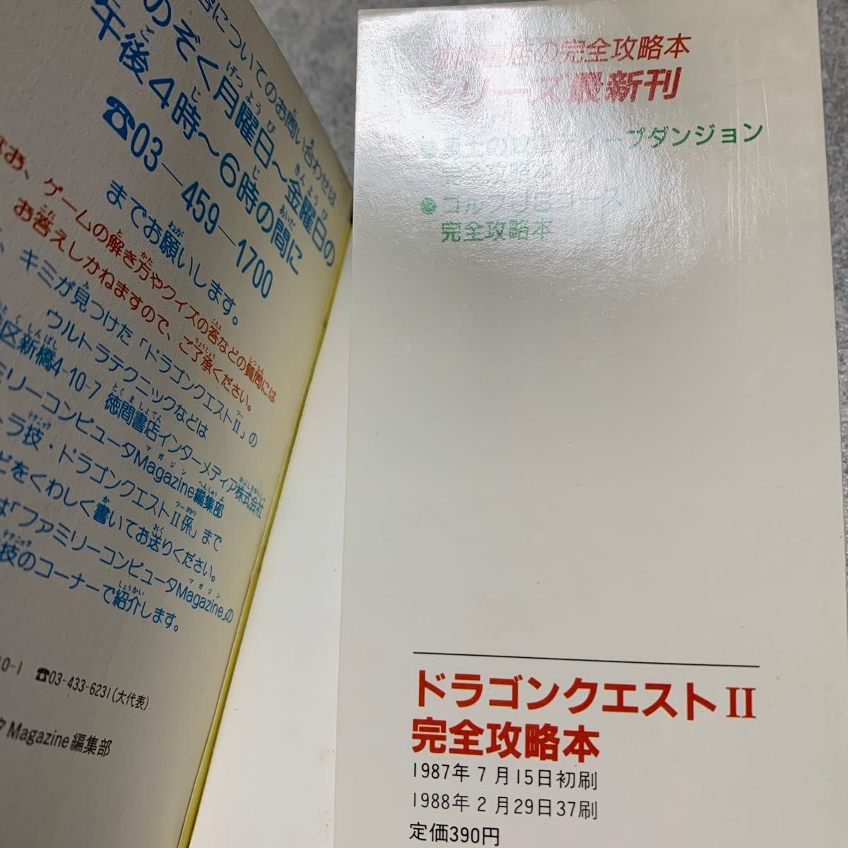 【ファミコン】ドラゴンクエストII  完全攻略本 (マップ無し)