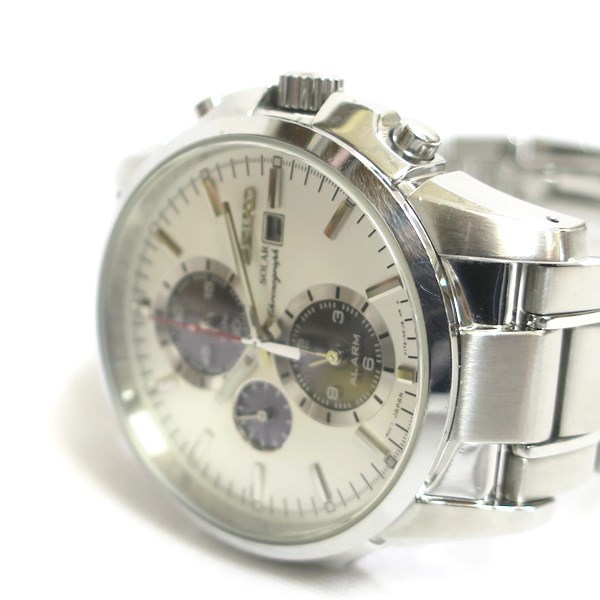 SEIKO　セイコー　V172-0AF0　クロノグラフ　ソーラー　メンズ腕時計【送料無料】中古品 used AB_画像8