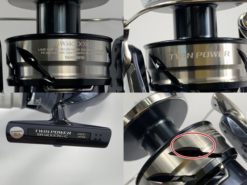 【中古品】SHIMANO シマノ　21ツインパワーSW　14000XG【同梱不可】_画像3