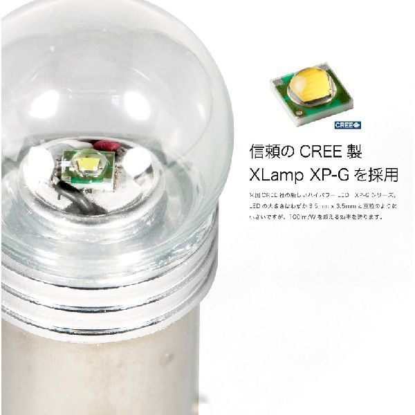 【CREE製5W】 ナンバー灯 G18（BA15s） CREE LED 5W 2個セット_画像2