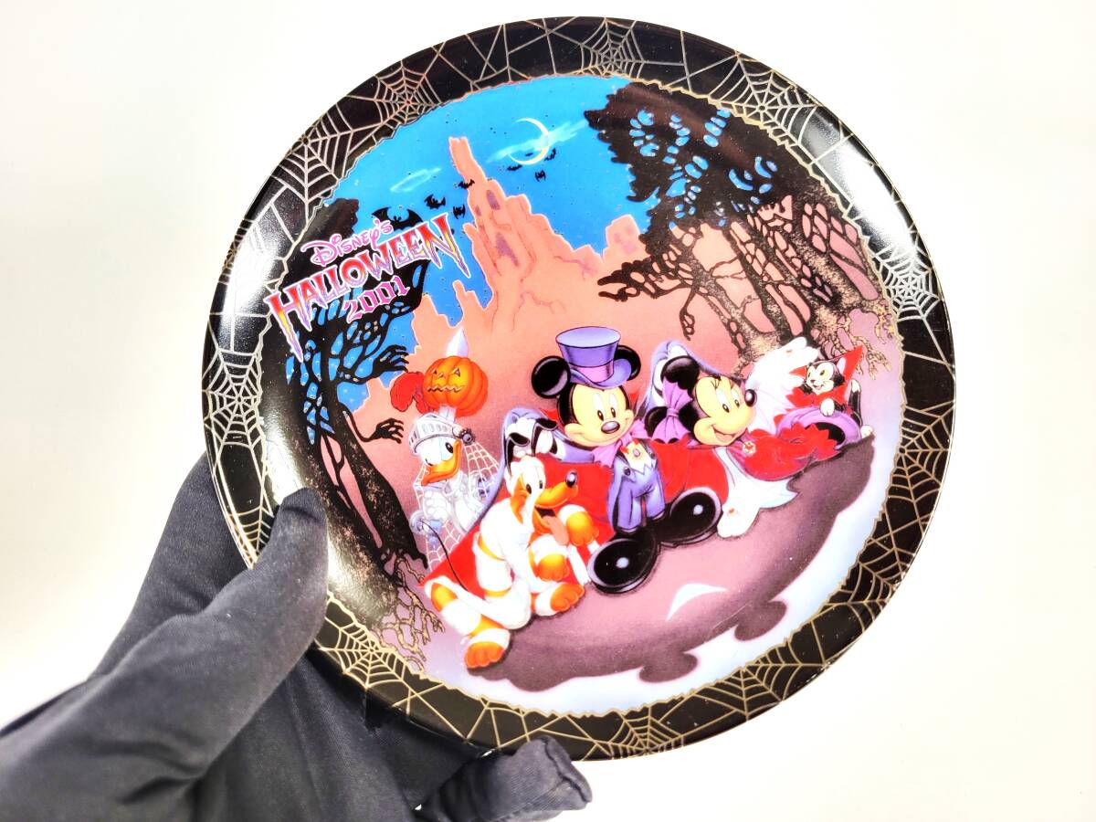 【美品】廃盤レア★ミッキーマウス ミニーマウス ドナルド フィガロ プルート 皿★ディズニーハロウィン2001 HALLOWEEN パンプキン Disney_画像3