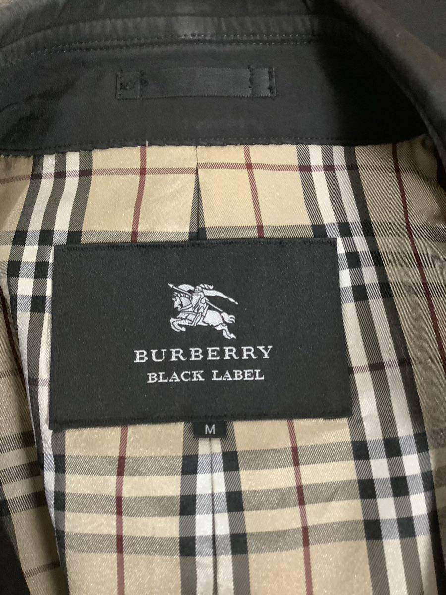 BURBERRY BLACKLABEL バーバリーブラックレーベル トレンチコート ブラック ハーフコート メンズ ハイブランド 古着の画像3