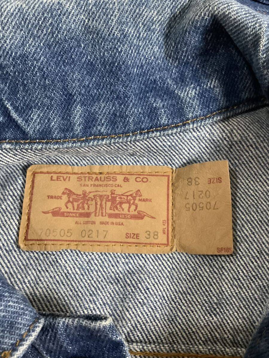 levi's リーバイス　70505 デニムカットオフ　USA製　ビンテージ　80's 90's アメカジ　メンズ　古着　セレクト　ジージャン_画像3