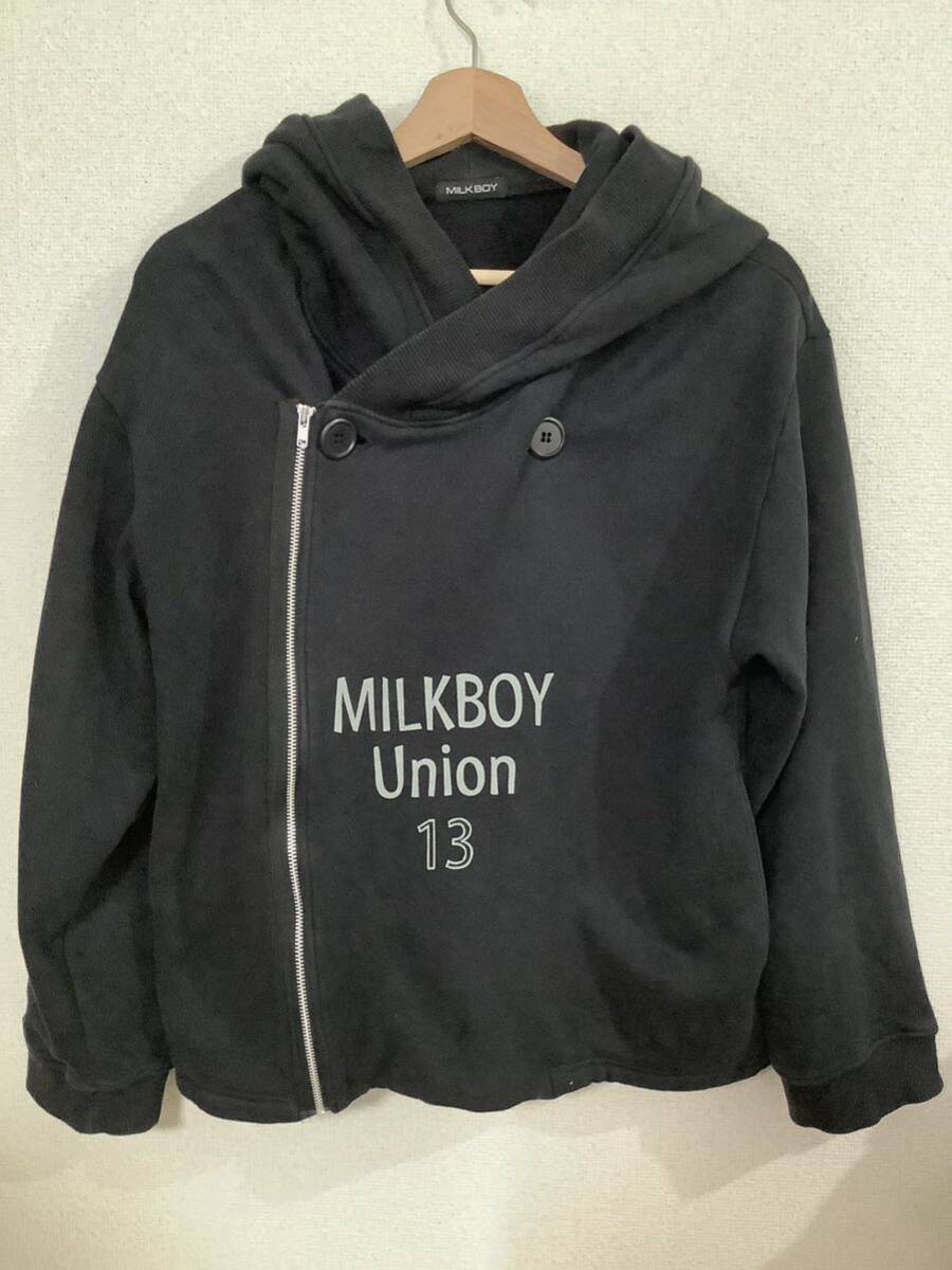 MILK BOY Milkboy sweat Parker deformation design black Street select brand old clothes 