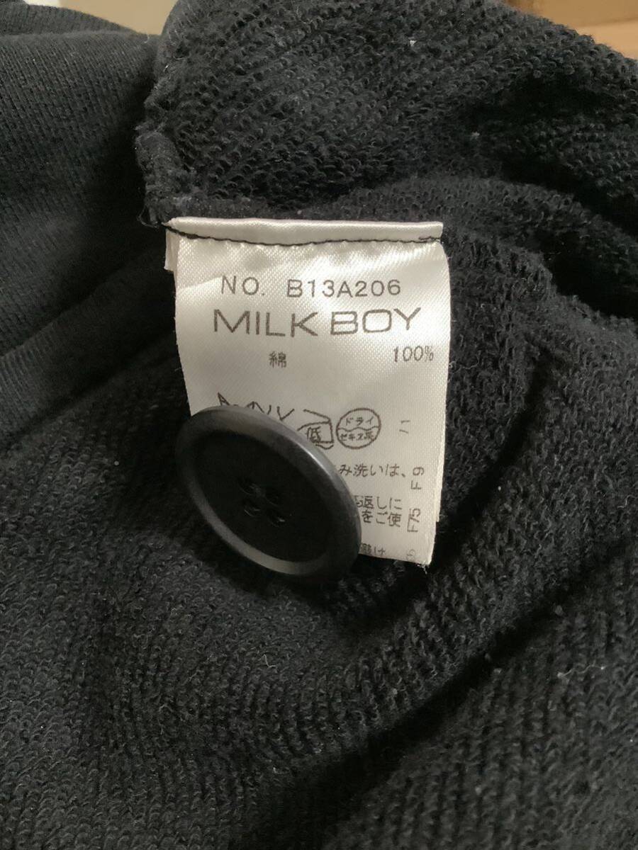 MILK BOY ミルクボーイ　スウェットパーカー　変形デザイン　ブラック　ストリート　セレクト　ブランド　古着_画像4