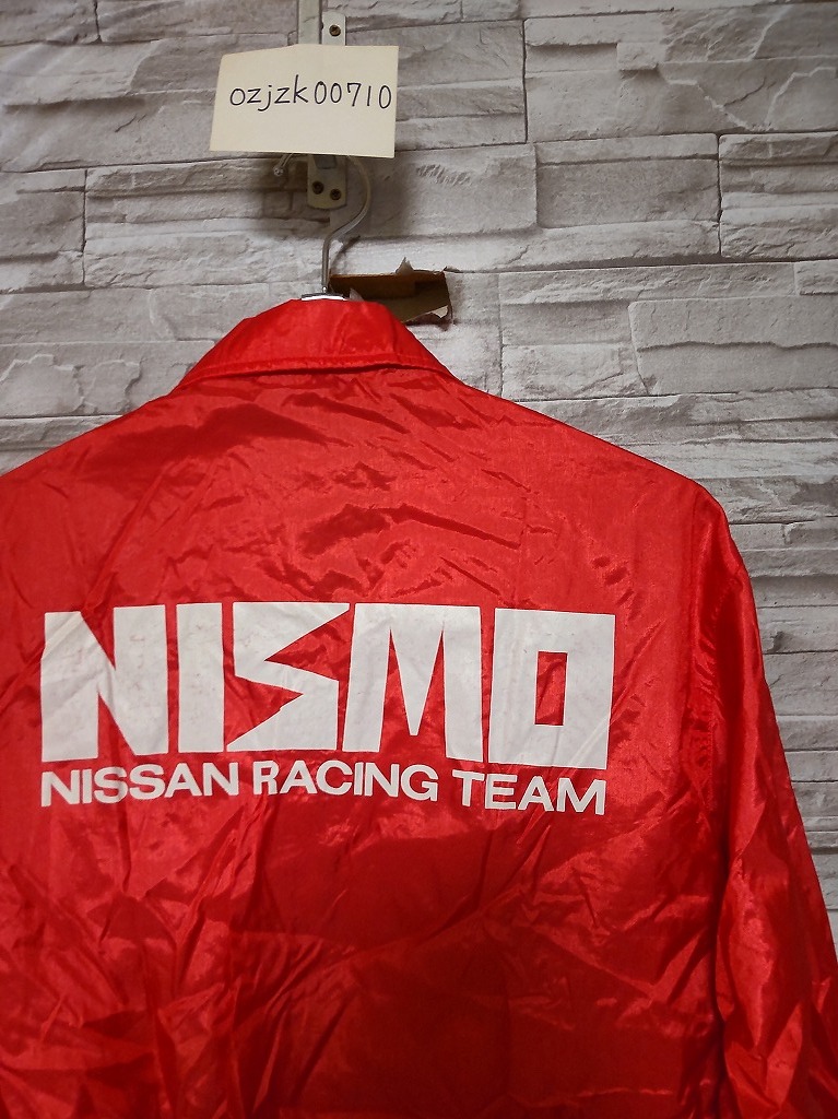 men's G533 当時物 ニスモ NISMO NISSAN RACING TEAM 日産自動車 ニッサン 薄手 ナイロン ジャケット レッド ヴィンテージ の画像1