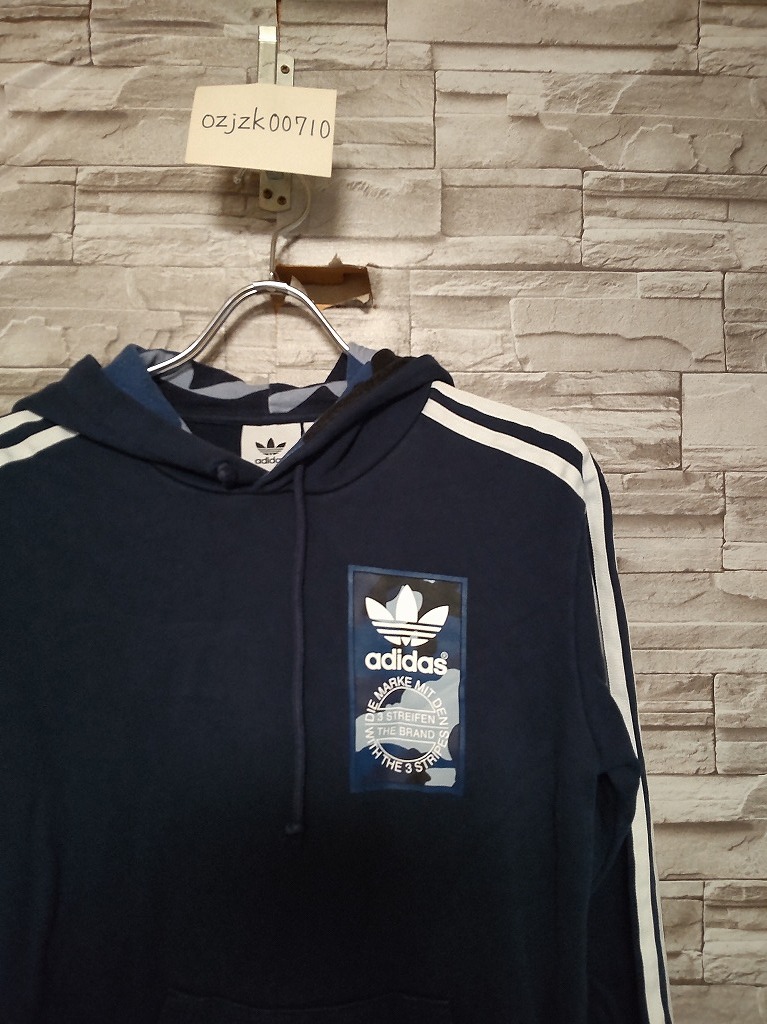 men's G538 adidas originals アディダス オリジナルス カモフラージュ迷彩 プルオーバー スウェット パーカー XS ネイビー_画像1