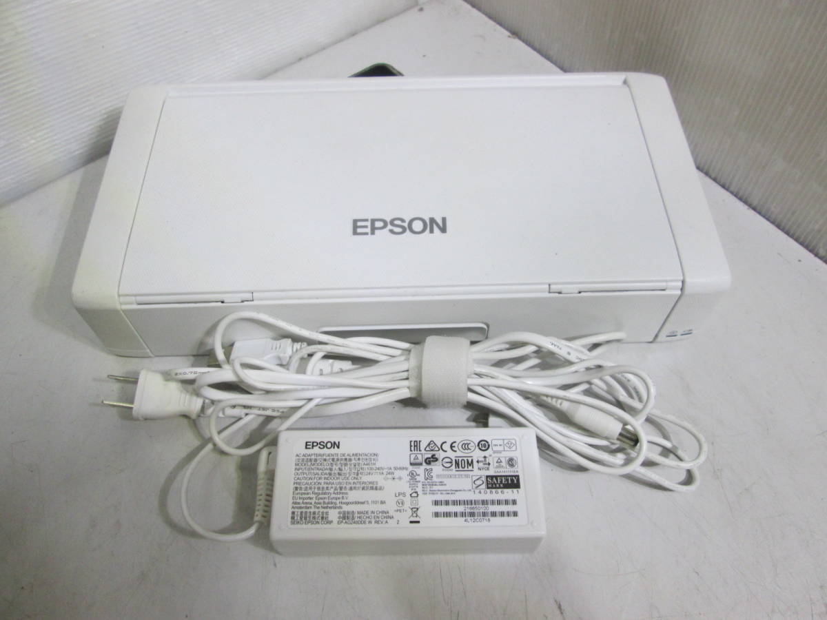 「Z-3」★EPSON A4モバイルインクジェットプリンター PX-S05W Model:B581A ホワイト　AC アダプター＆USB付き ★_画像1