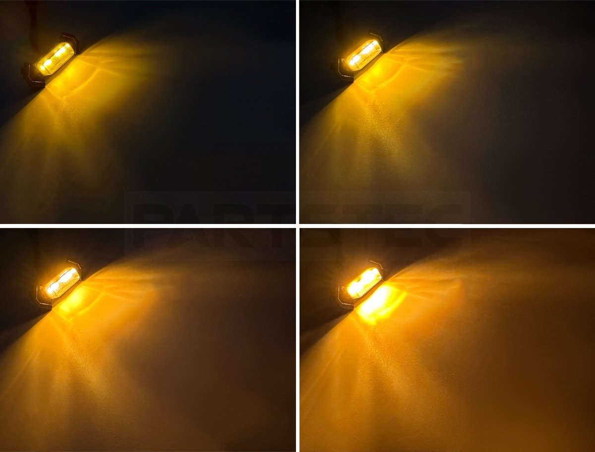 調光器付 LED グリル マーカー 4個セット スモーク 汎用 フロント ライト /146-7+20-160 N-1 M-1_画像9