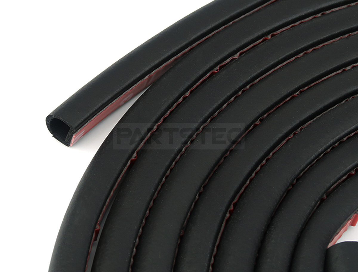  car D type rubber large 14×12mm length 5m door molding weatherstrip soundproofing measures ... improvement impact absorption black clung /146-176