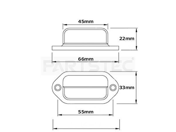 12V 24V LED メッキ マルチ ライセンス灯 白 汎用 ライセンスランプ ナンバー灯 車幅灯 作業灯 路肩灯 船舶 トラック 2個 /134-66×2 SM-N_画像6