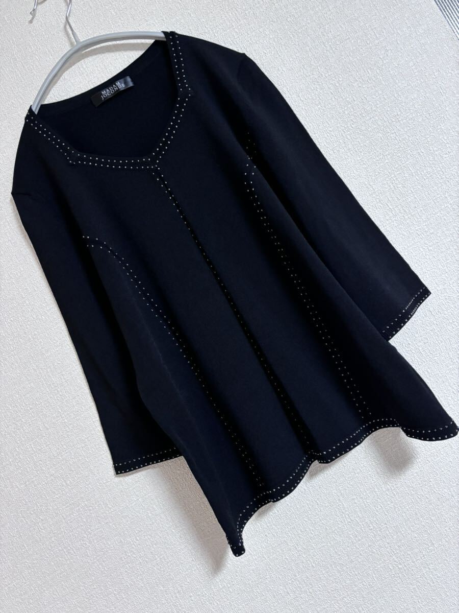 春物 MADAM JOCONDE マダムジョコンダ 上品トップス 薄手セーター ストレッチ素材 サイズ11_画像2