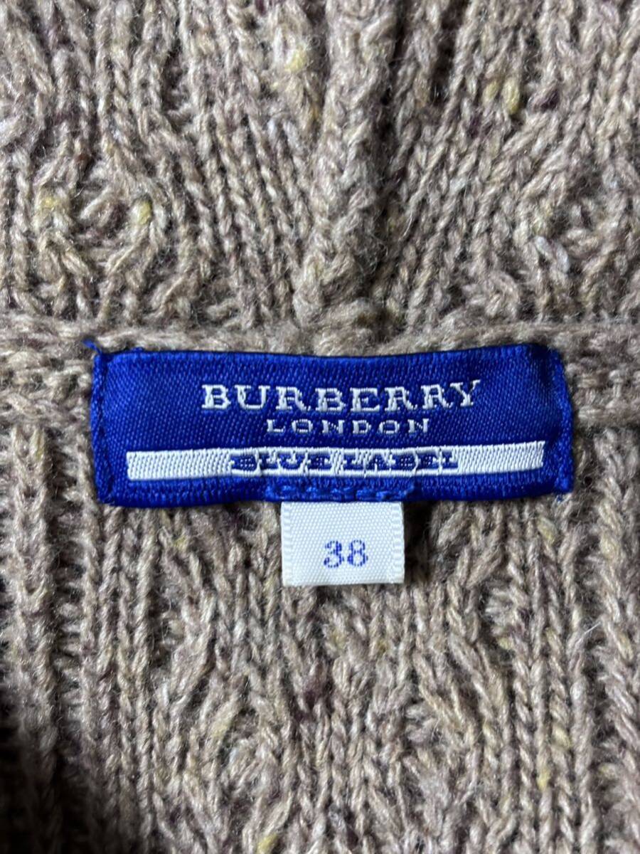 BURBERRY BLUE LABEL バーバリーブルーレーベル フード付きニットワンピース サイズ38_画像5