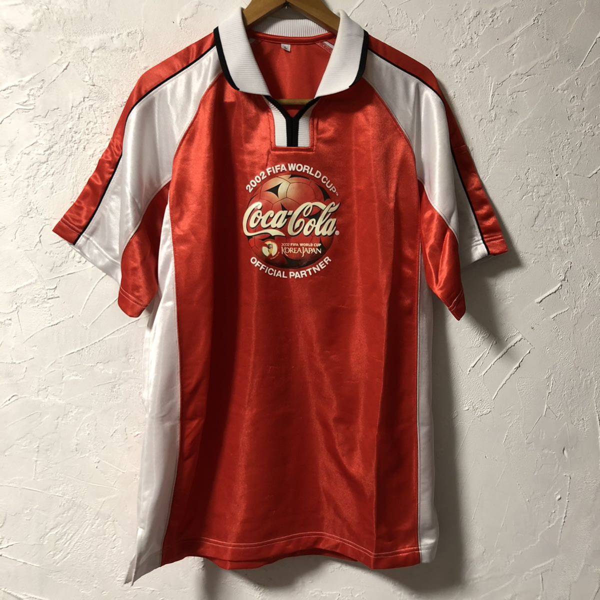 WC31 Coca-Cola サッカー ユニフォーム 2002 FIFA WORLD CUP KOREA JAPAN 日韓 ワールドカップ 1999 FIFA 90s vintage ゲームシャツ_画像1