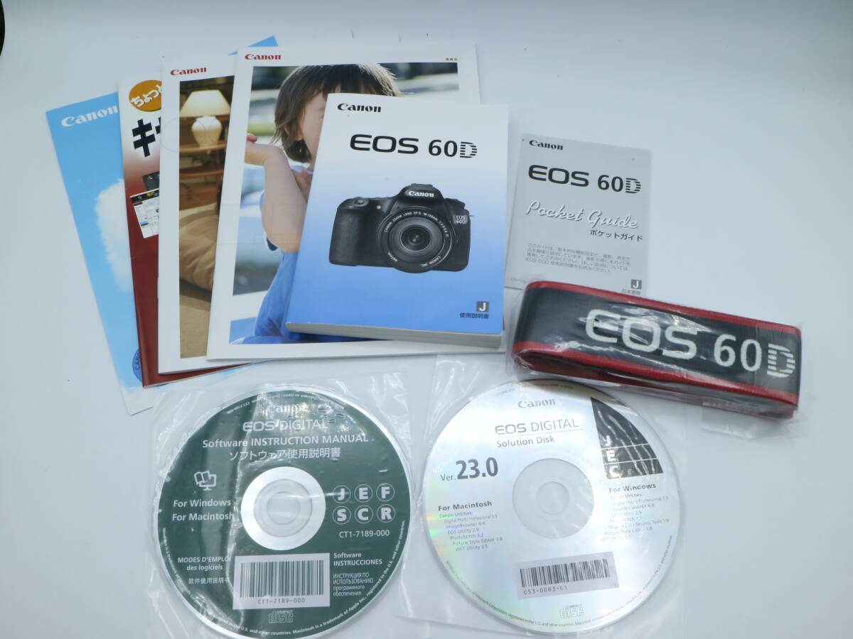 L1085 Canon EOS 60D 日本語 使用説明書 新品 純正ストラップ セット キャノン キヤノン _画像2