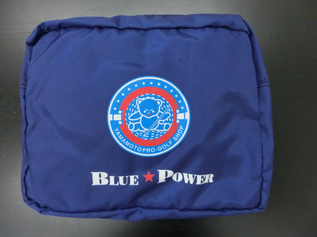 希少　BLUE POWER（ブルーパワー）　キャディバッグ用（ゴルフバッグ用）　トラベルカバー　紺色　ヤマモトプロゴルフショップ　　_画像9