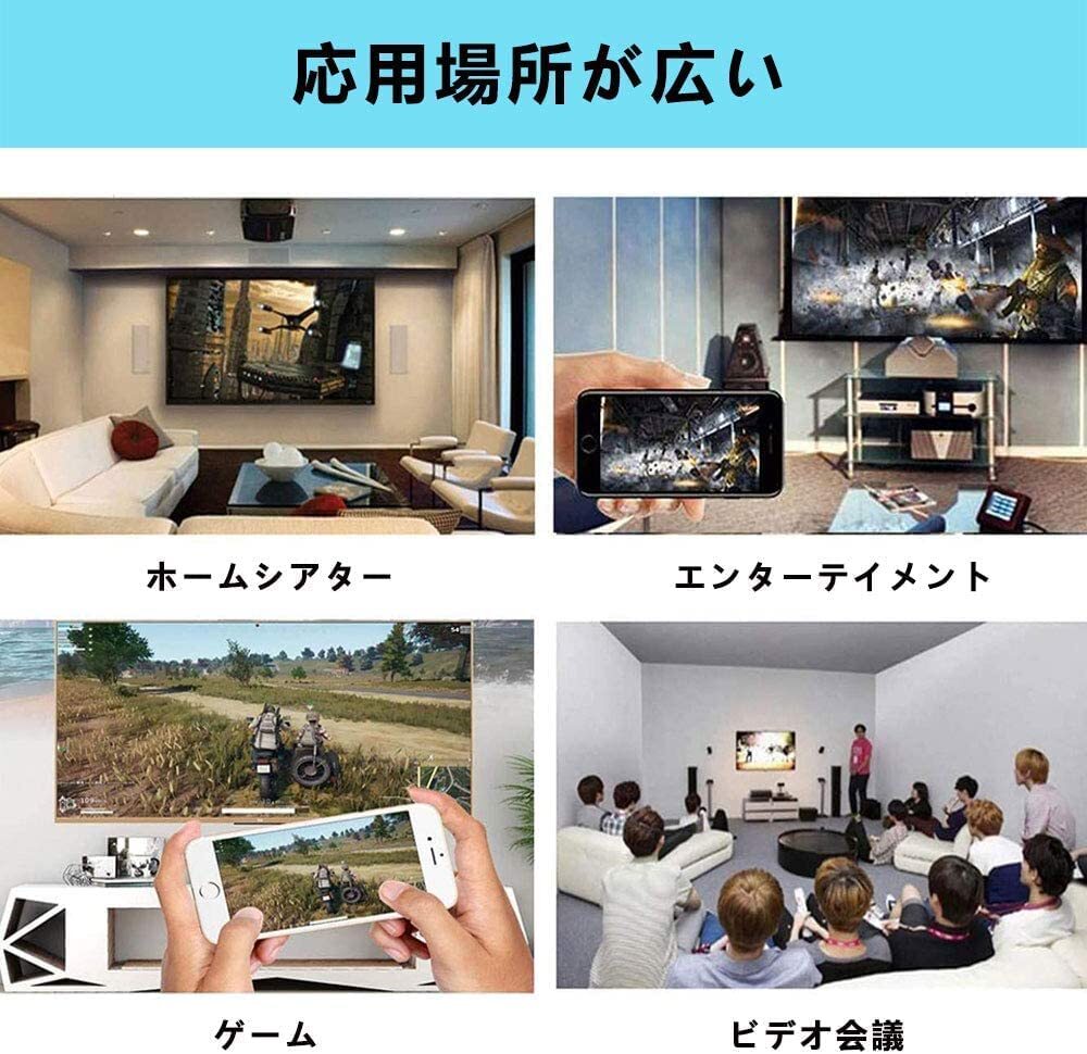 iPhone HDMI 変換ケーブル iPhone/iPad全機種対応 HDMI アダプター テレビに映す 1080P解像度 音声同期出力 遅延なし APP不要 設定不要の画像7