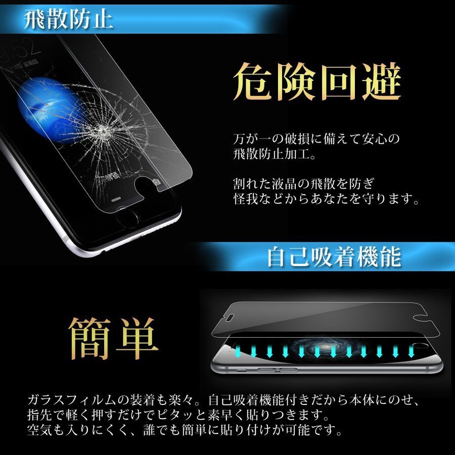 2点セット　iPhone6/6s/7/8/SE2 液晶保護 強化ガラスフィルム 硬度9H_画像4