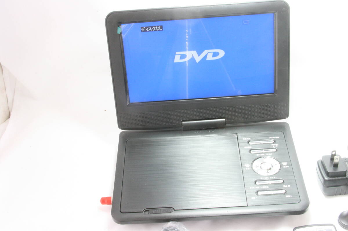 TEES　ポータブルDVDプレーヤー　9インチ　PDVD-W927-BK [4c19]_画像2