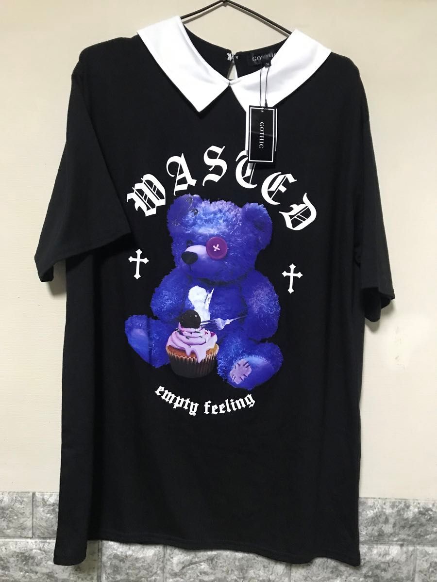 地雷系クマTシャツ 襟付き 半袖Tシャツ|Yahoo!フリマ(旧PayPay 地雷系クマTシャツ 襟付き 半袖Tシャツ|Yahoo!フリマ(旧PayPay