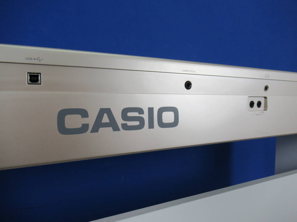 CASIO カシオ 88鍵デジタルピアノ プリビア PX-160 シャンパンゴールド調 イス・ペダル付き 最大同時発音数128 18内蔵音色 電子ピアノ_画像6