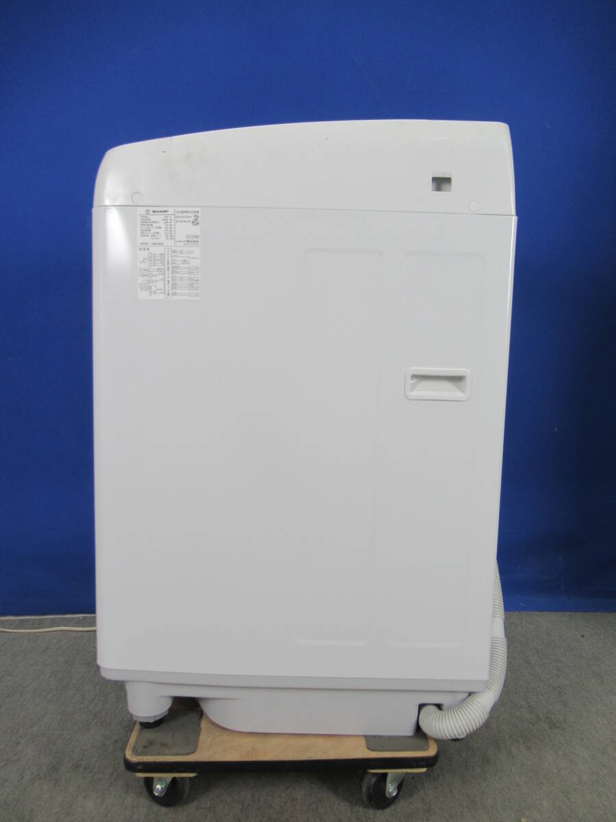 本州送料無料！シャープ 7.0kg全自動洗濯機 ES-GV7D-P 2019年製 穴なしサイクロン洗浄 風乾燥 シワ抑え 自動槽洗い_画像6