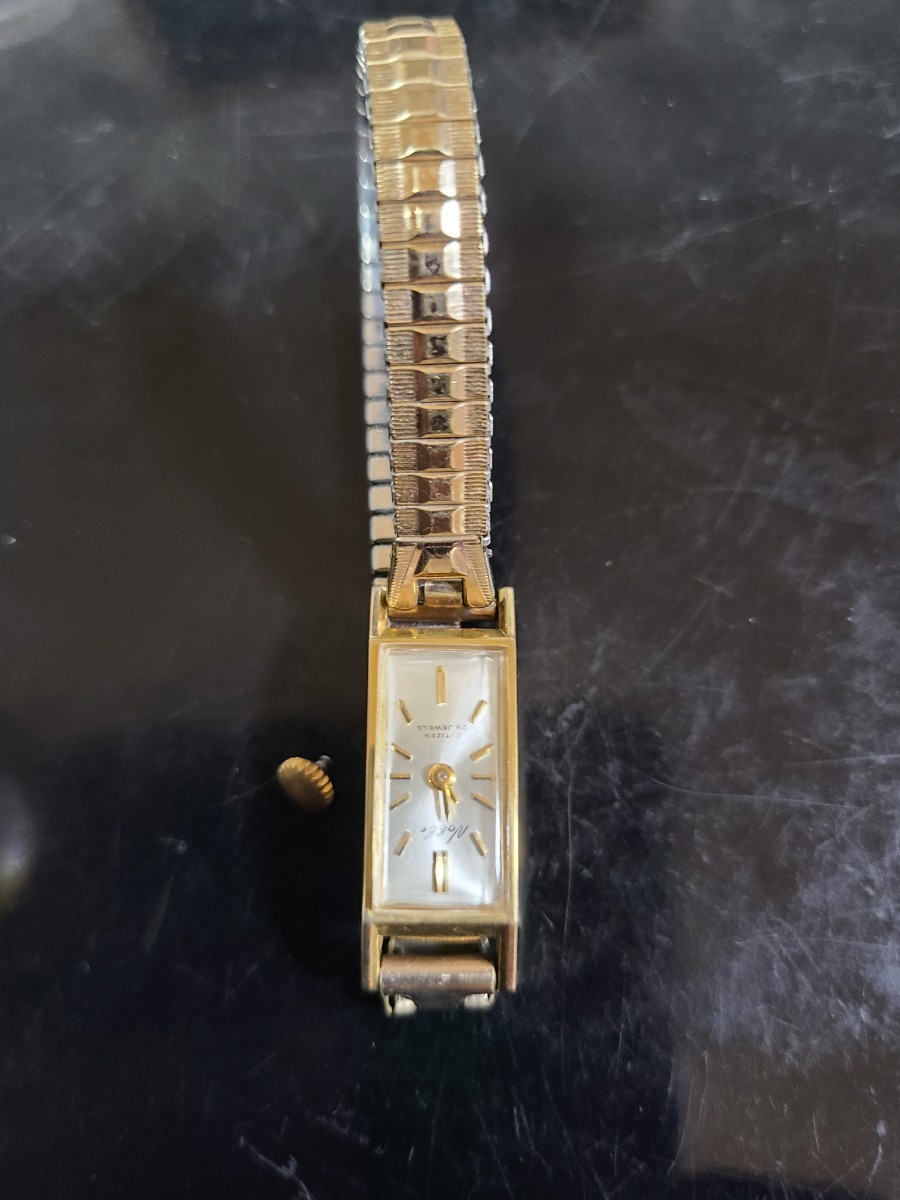 B2402-03-14  ジャンク シチズン 14ｋ刻印あり 手動巻き  腕時計 ゴールドの画像3